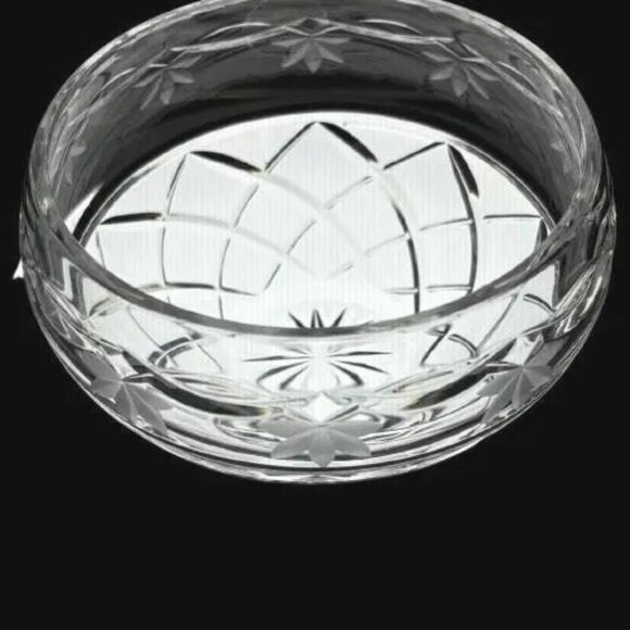 Vintage Sullivans Czech Rep Hand Made PBO 24% Cut Crystal Bowl 5" - Picture 5 of 6